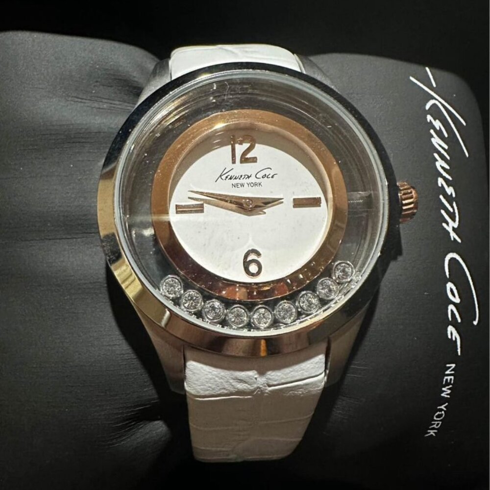 Kenneth Cole White leather watch